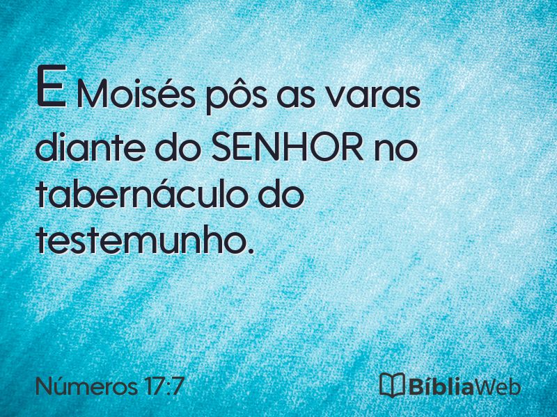 Números 17:7 em imagem para compartilhar
