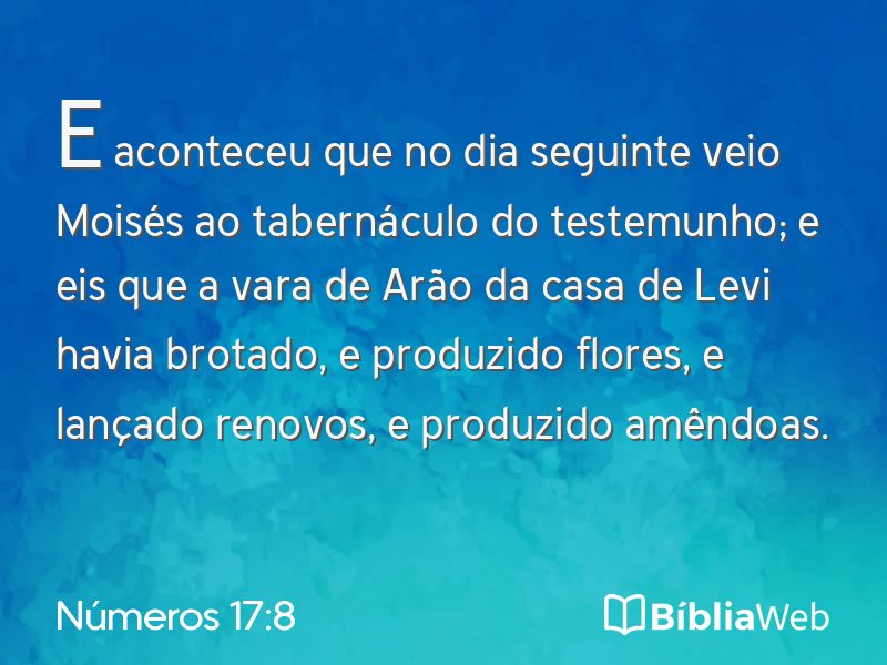 Números 17:8 em imagem para compartilhar