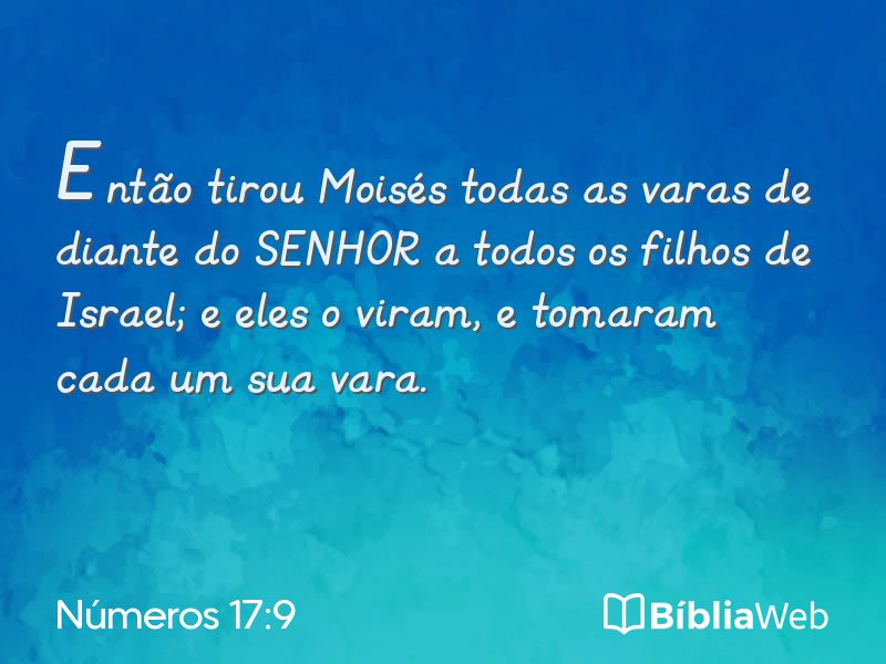 Números 17:9 em imagem para compartilhar