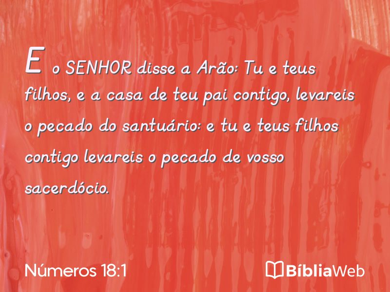 Números 18:1 em imagem para compartilhar