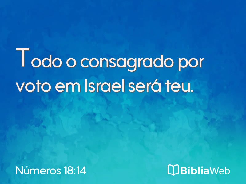 Números 18:14 em imagem para compartilhar