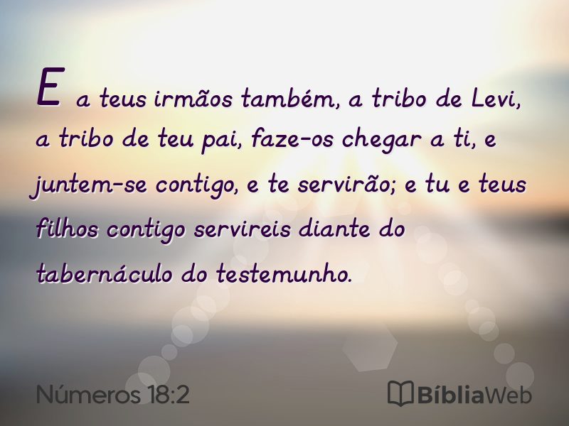 Números 18:2 em imagem para compartilhar