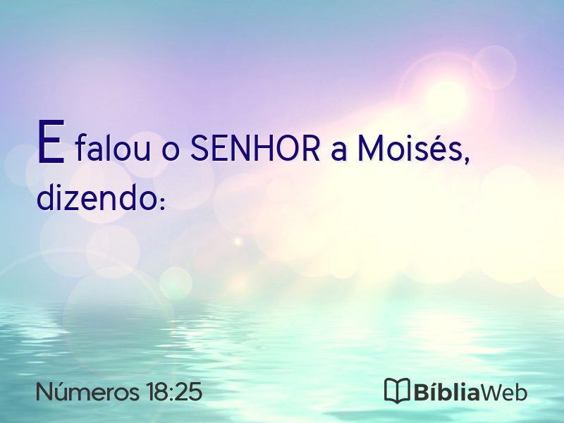 Números 18:25 em imagem para compartilhar