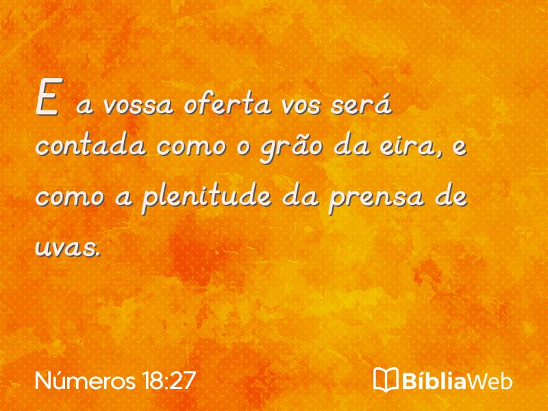 Números 18:27 em imagem para compartilhar