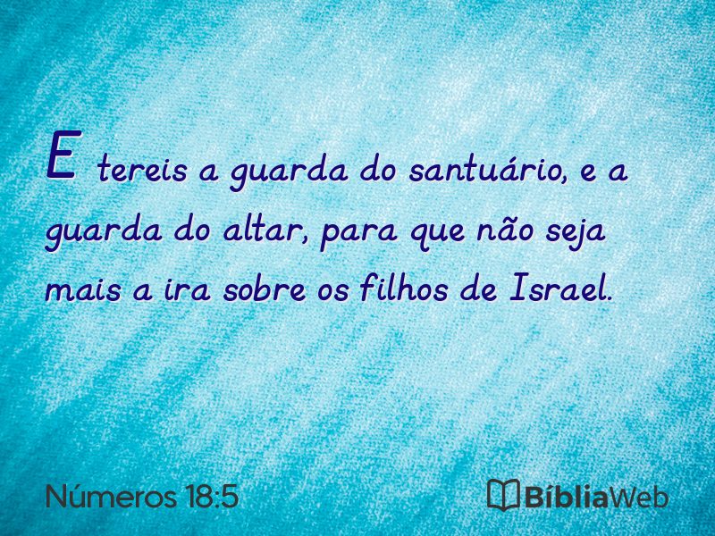 Números 18:5 em imagem para compartilhar