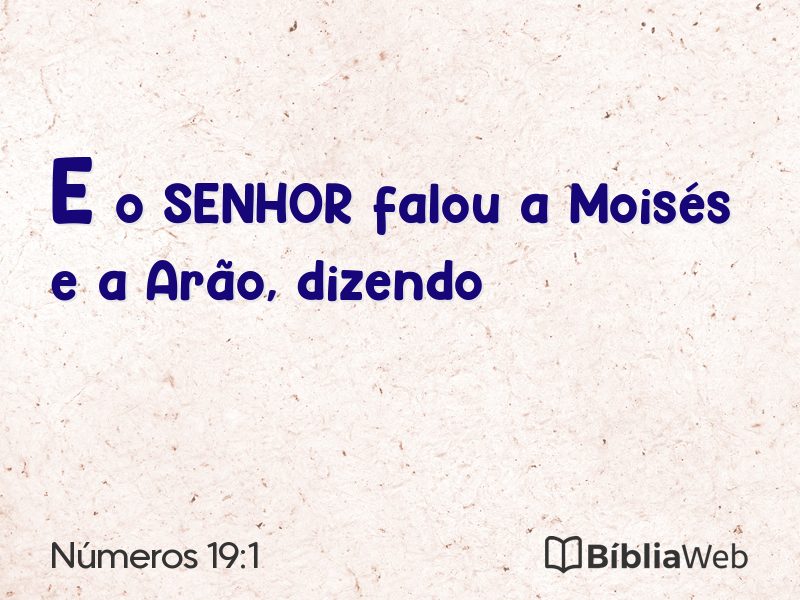 Números 19:1 em imagem para compartilhar