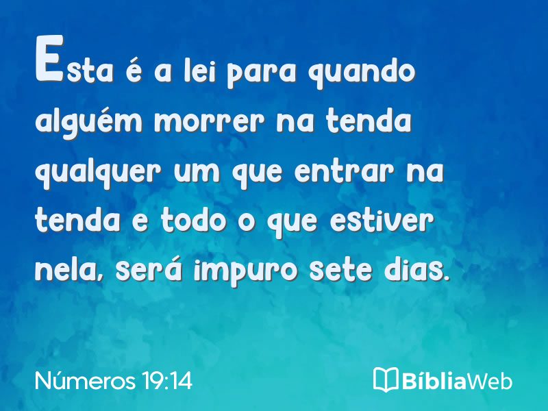 Números 19:14 em imagem para compartilhar