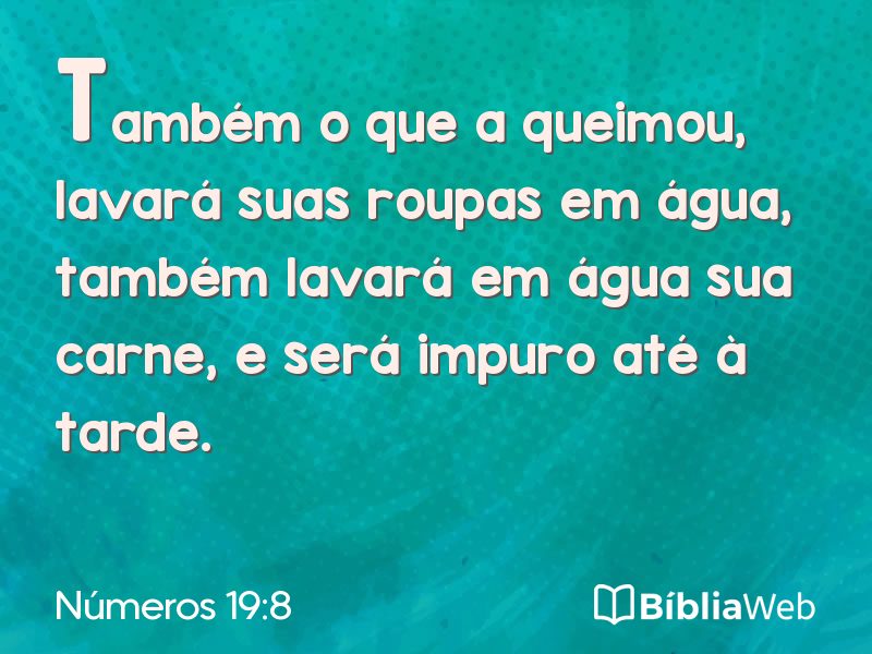Números 19:8 em imagem para compartilhar