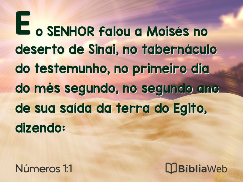 Números 1:1 em imagem para compartilhar