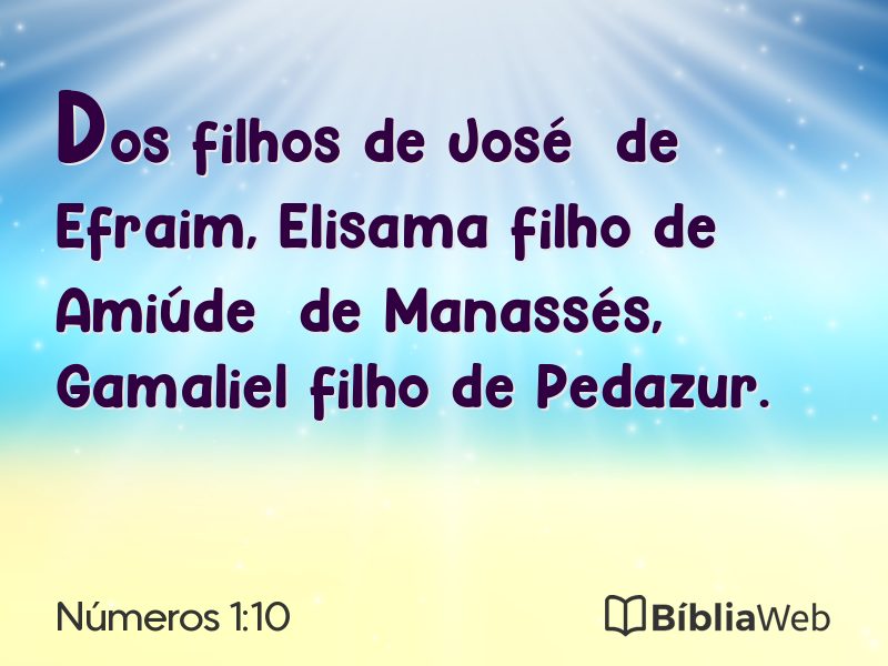 Números 1:10 em imagem para compartilhar