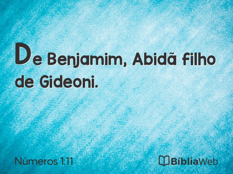 Números 1:11 em imagem para compartilhar