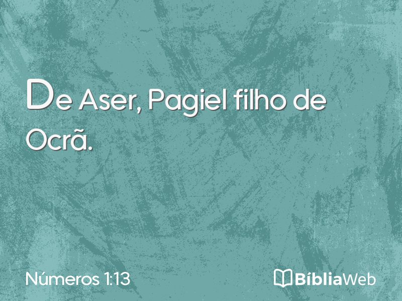 Números 1:13 em imagem para compartilhar