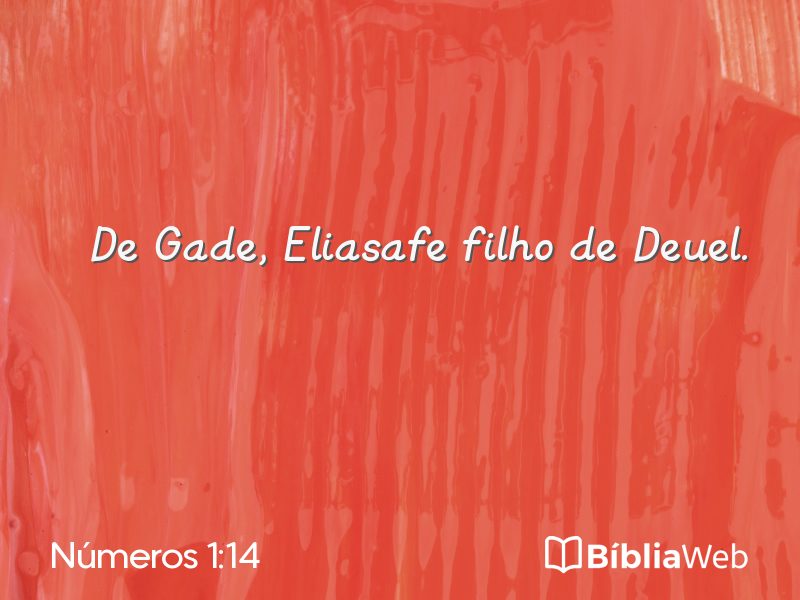 Números 1:14 em imagem para compartilhar