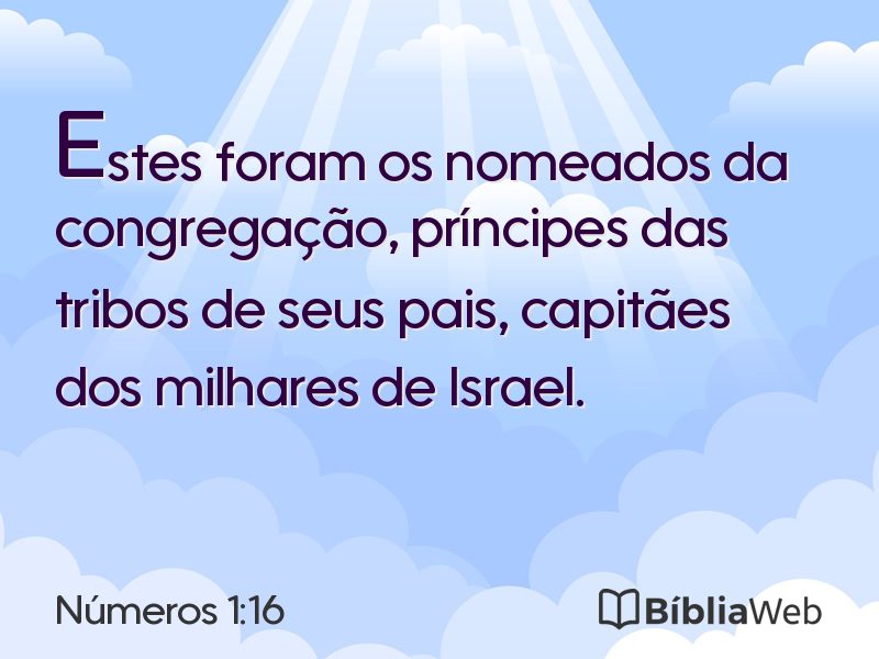 Números 1:16 em imagem para compartilhar