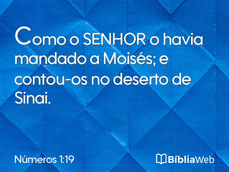 Números 1:19 em imagem para compartilhar