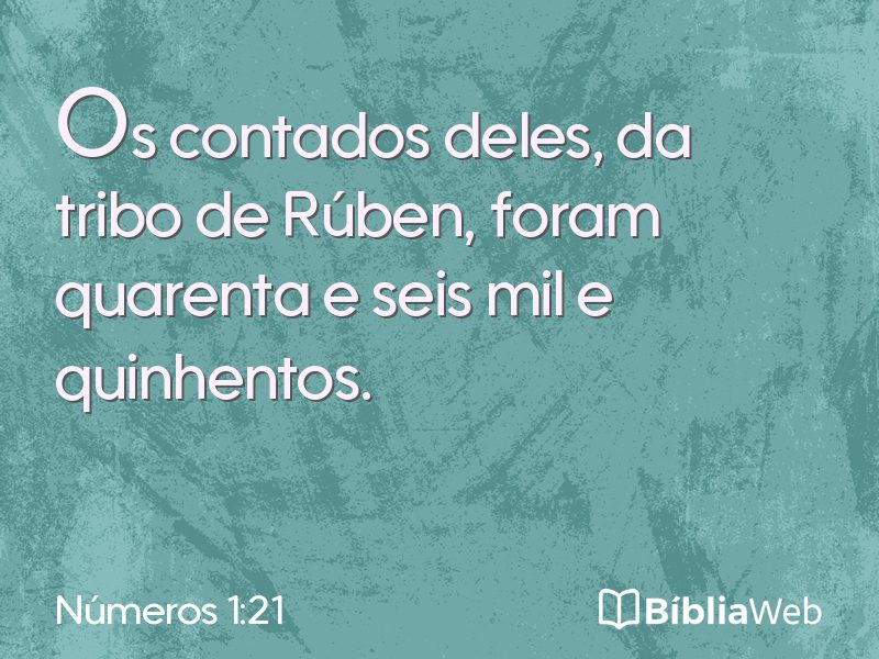 Números 1:21 em imagem para compartilhar