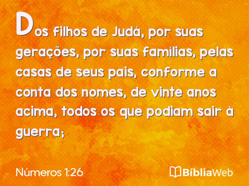 Números 1:26 em imagem para compartilhar