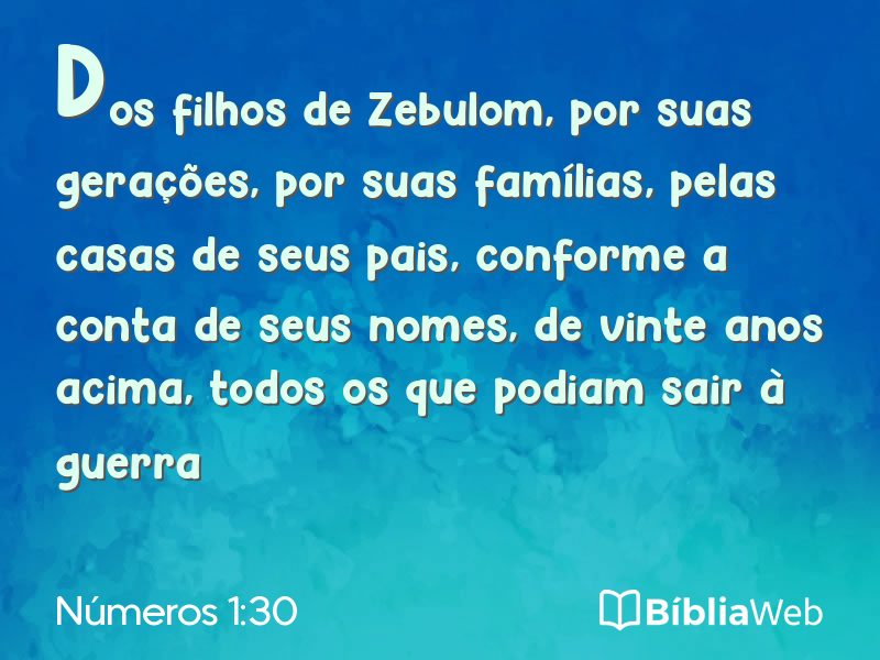 Números 1:30 em imagem para compartilhar
