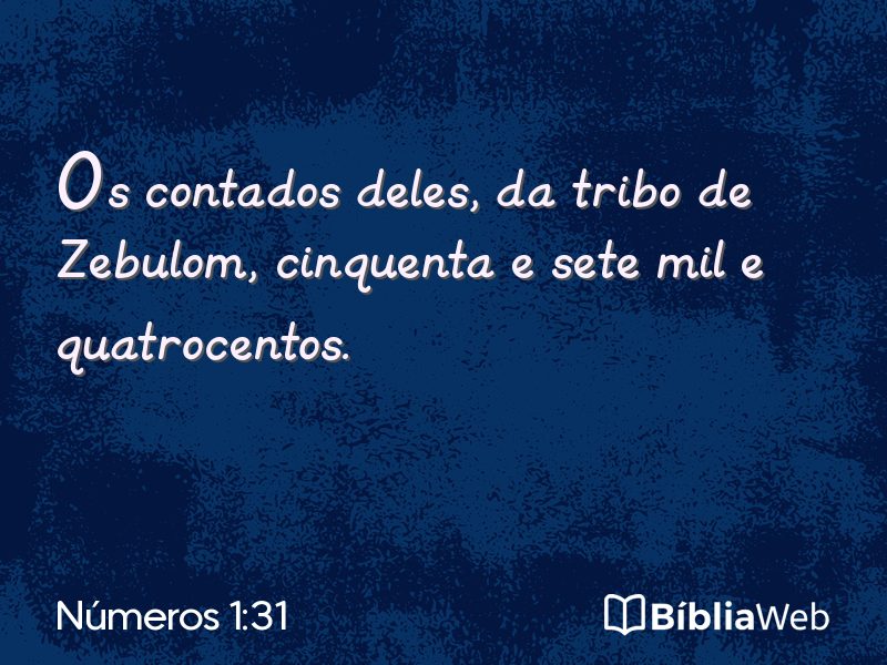 Números 1:31 em imagem para compartilhar