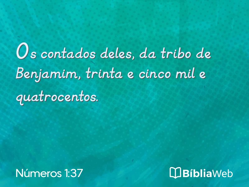 Números 1:37 em imagem para compartilhar