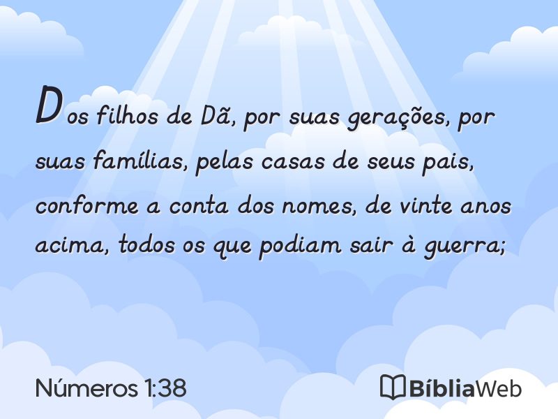 Números 1:38 em imagem para compartilhar