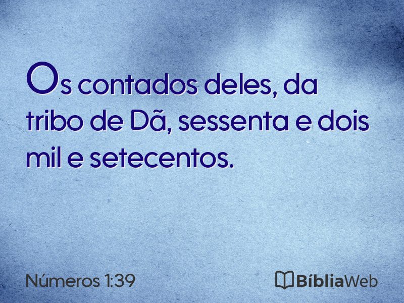 Números 1:39 em imagem para compartilhar