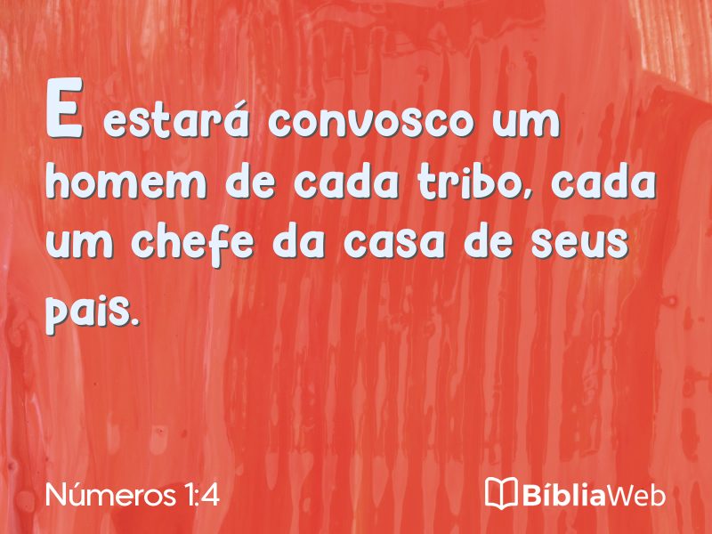 Números 1:4 em imagem para compartilhar