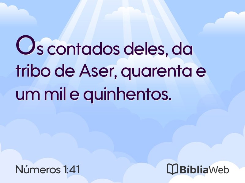 Números 1:41 em imagem para compartilhar