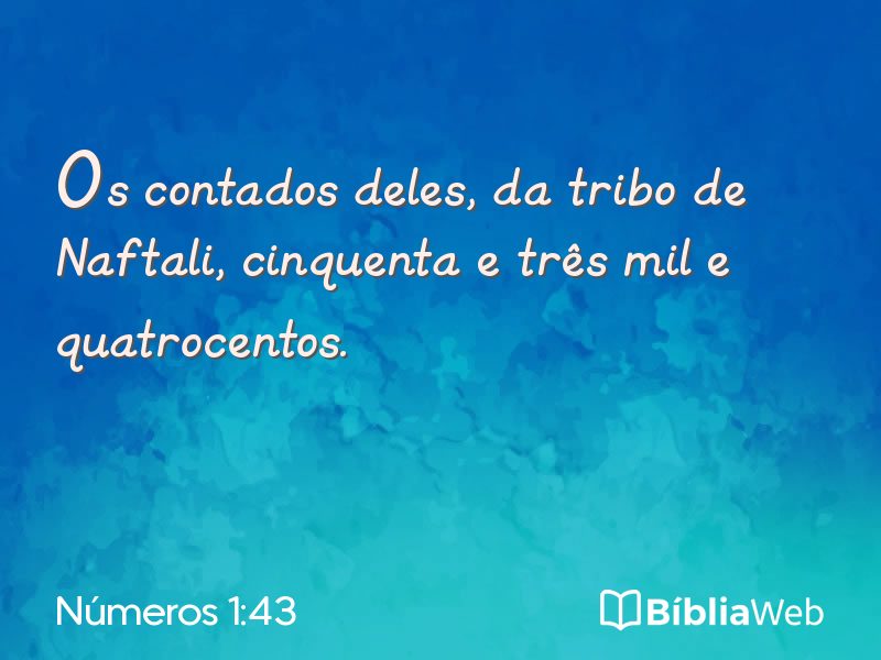 Números 1:43 em imagem para compartilhar