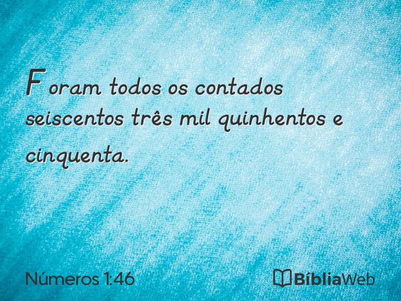 Números 1:46 em imagem para compartilhar