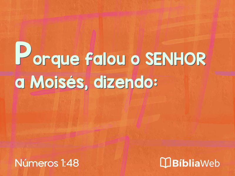 Números 1:48 em imagem para compartilhar