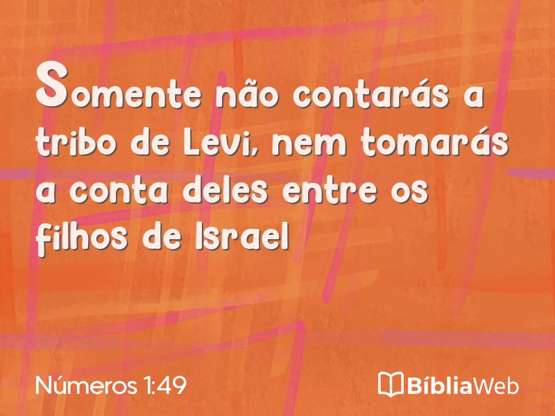 Números 1:49 em imagem para compartilhar