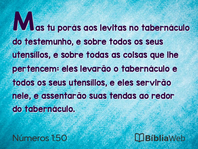Números 1:50 em imagem para compartilhar