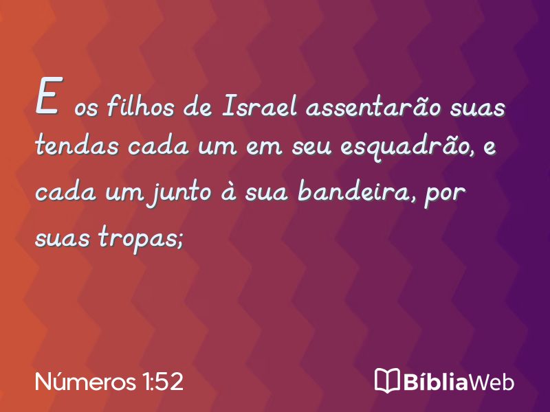 Números 1:52 em imagem para compartilhar