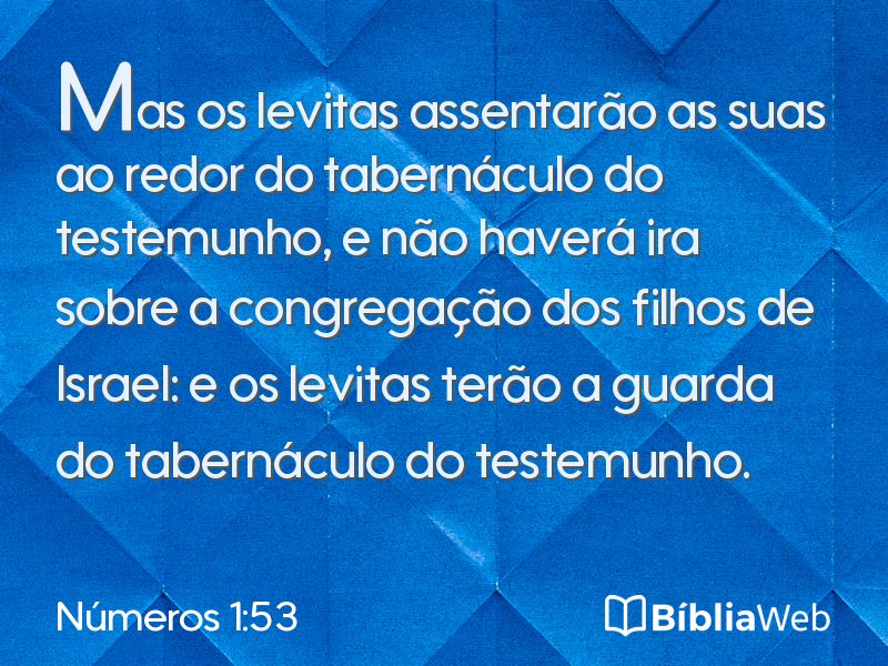 Números 1:53 em imagem para compartilhar