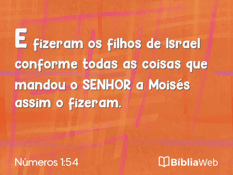 Números 1:54 em imagem para compartilhar