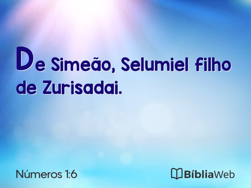 Números 1:6 em imagem para compartilhar
