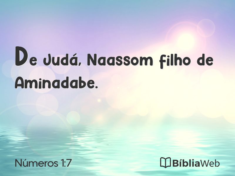 Números 1:7 em imagem para compartilhar