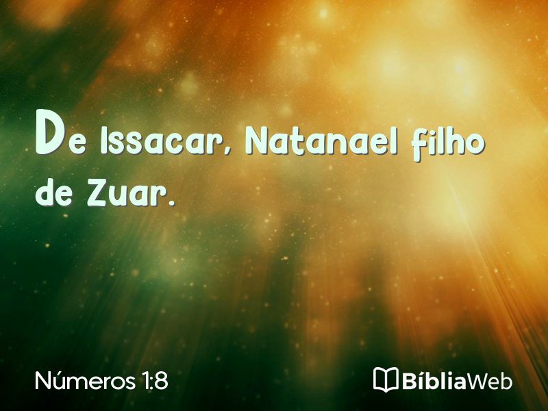 Números 1:8 em imagem para compartilhar