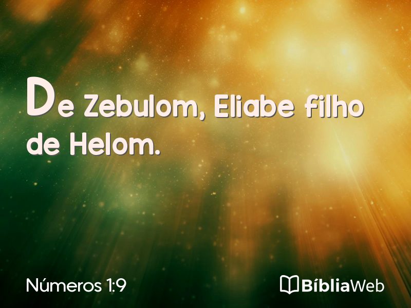 Números 1:9 em imagem para compartilhar