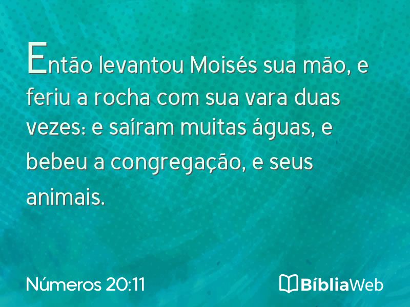 Números 20:11 em imagem para compartilhar