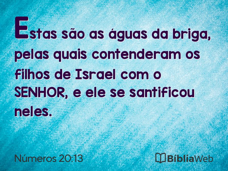 Números 20:13 em imagem para compartilhar