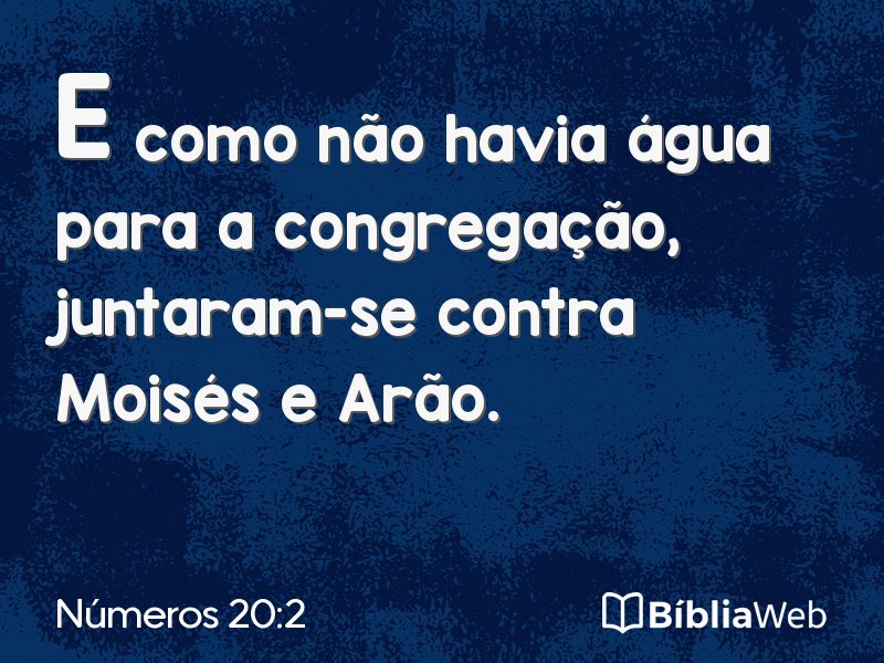 Números 20:2 em imagem para compartilhar