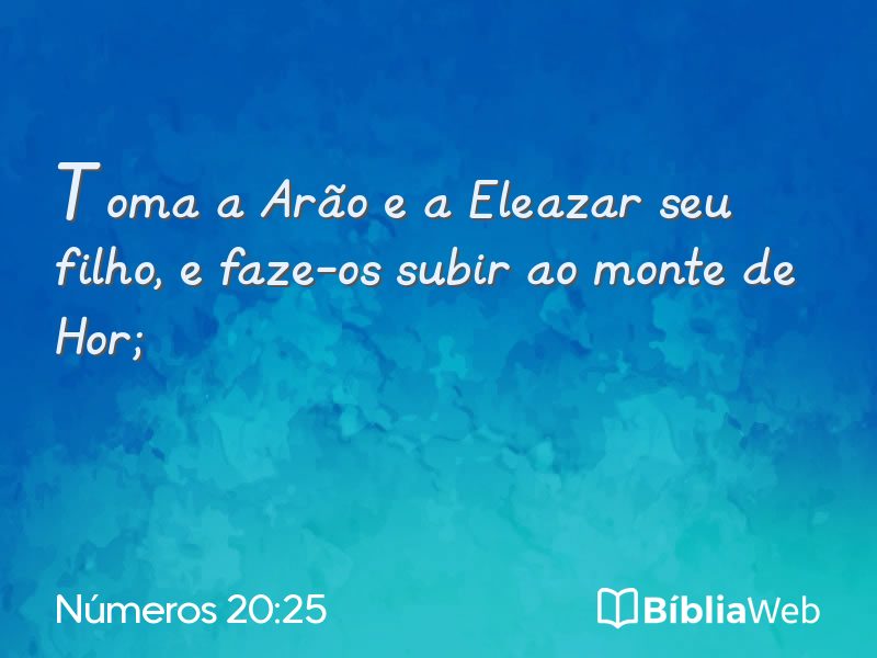 Números 20:25 em imagem para compartilhar