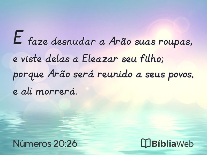 Números 20:26 em imagem para compartilhar