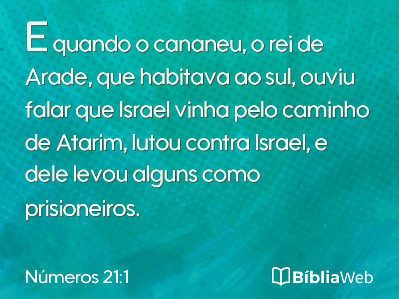 Números 21:1 em imagem para compartilhar