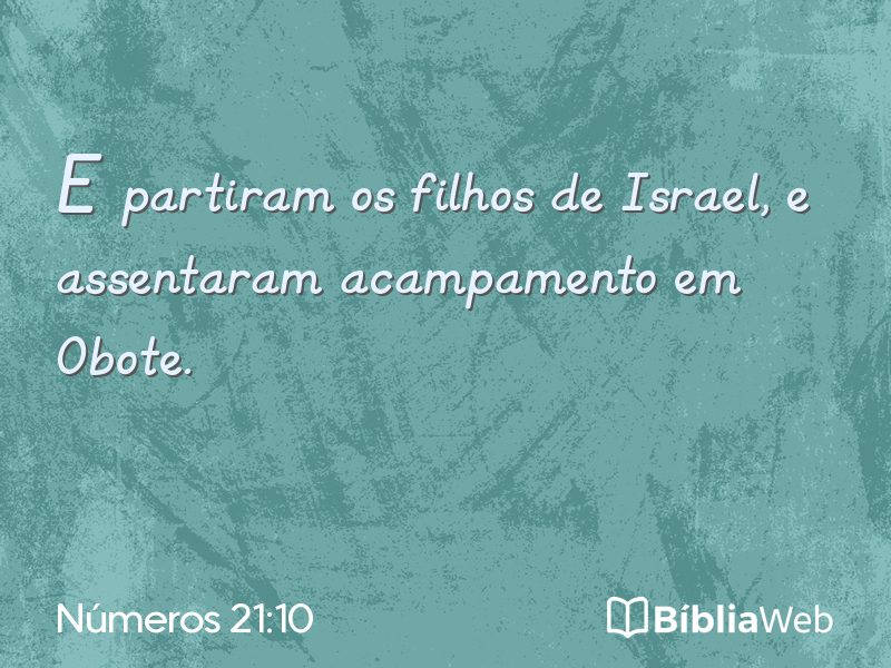 Números 21:10 em imagem para compartilhar