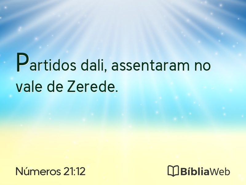 Números 21:12 em imagem para compartilhar