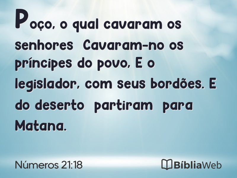 Números 21:18 em imagem para compartilhar