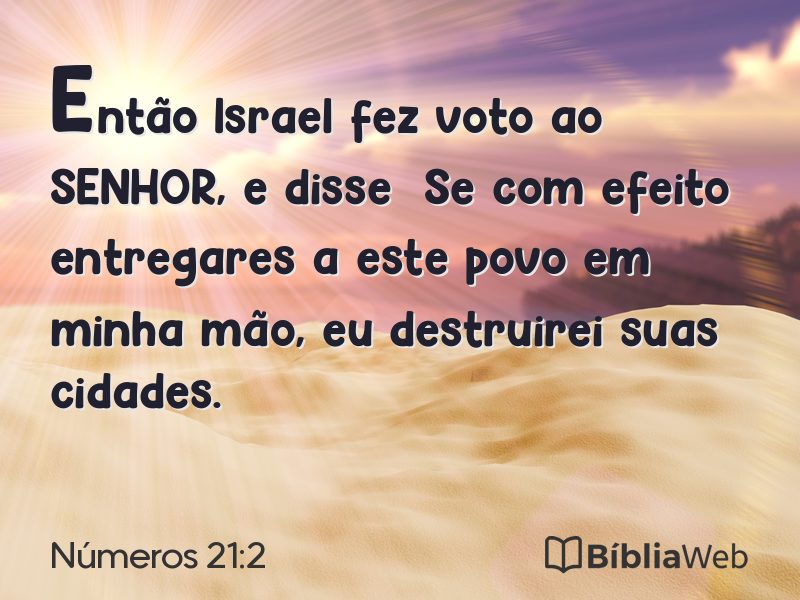 Números 21:2 em imagem para compartilhar